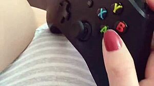 Curious step sister caught masturbating and filled with cum