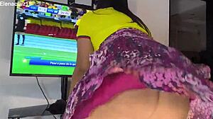 elena cruz, how do you celebrate colombia's goal with that big ass?