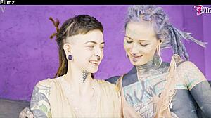 Shy Punk Goth Teen 18+ Tries First Time Anal with Lesbian Toys Gaping and Licking Tight Ass