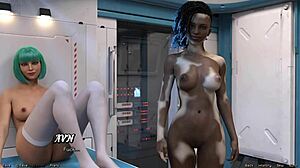 Stranded in space fucking hot doctor with squirting interracial action. Vitiligo girl swallows cum in 3D hentai.