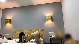 Story unfolds as Asian girl bends over for doggystyle fucking in three-lakh hotel room with big ass action.