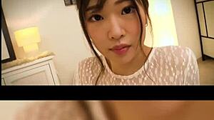 Horny Japanese Model Auditions In Sexy Casting Interview Showing Natural Tits