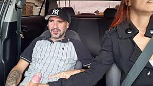 Married woman and app driver catch passenger masturbating in back seat during public car ride.