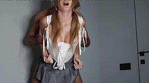 Dude, can you believe this teen in sneakers and skirt gets roughly fucked at university?