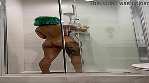 Naked Roxy Enjoys A Sensual Shower Masturbation Session
