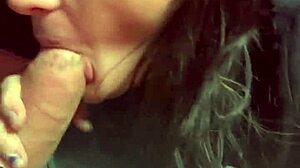 Wifey Gives Deepthroat Suck To Babe In Outdoor Public Sex Shop Couple Action