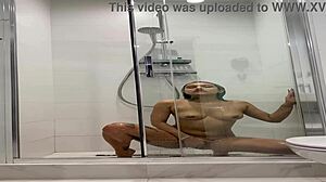 Naked Roxy Enjoys A Sensual Shower Masturbation Session