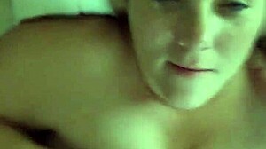 Fucking wife's big tits again, part 2, ending with cum