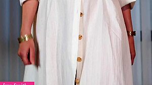 Bold awesome try on with skirt shoes heels and miniskirt