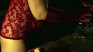 Naked Sexy Amateur Cooks in Kitchen with Close-Up Pussy and Cock