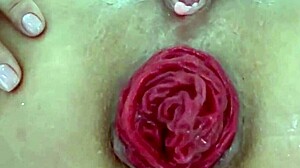 Amateur homemade video shows destroyed anal with juicy prolapse and extreme gaping asshole close up. Kinky fingering stretches it wide.