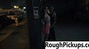 Teen 18+ gets picked up on street for intense fucking in wild sex encounter