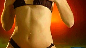 Teen beauty Sea Rose strips naked in hot tub, showing petite shaved pussy and ass!