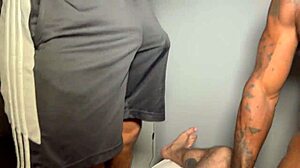 Intense double penetration with big black cock in ass