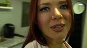 Fucking Big Titty Redhead Wifey In Kitchen With Titty Fuck Pov