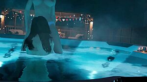 I witness passionate lesbian sex at house party.