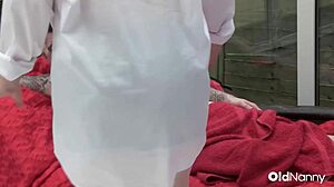 Lacey Starr has a wild art lesson with Luke Hotrod.