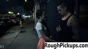 Teen 18+ gets picked up on street for intense fucking in wild sex encounter