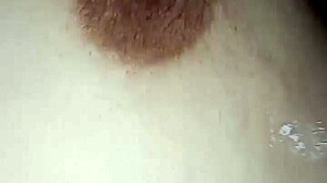 Gretala, look how she fucks with cock on her tits!