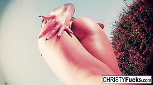 hot christy mack appears in the shower with big tits