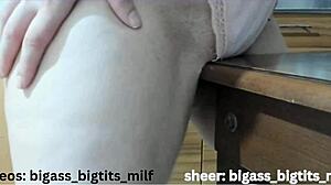 i finger my latina asshole solo on table