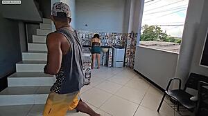 Caught Neighbor Stealing Panties, Let Him Fuck Ass