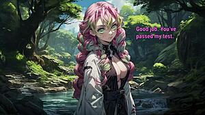 hashira training joi with mitsuri and shinobu, jerk off to these anime girls