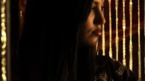 Brunette contrasts her black dress in solo mature amateurs milf indian details.