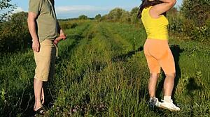 Latina Slut With Big Nipples Flashes Natural Tits In Outdoors Risky Sex With Crazy Stranger