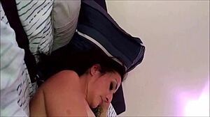 My tattooed fuck buddy gives blowjob then takes big black cock in missionary for creampie