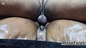 pov ebony hotmilf creamy hairy pussy backshots - mara exotic