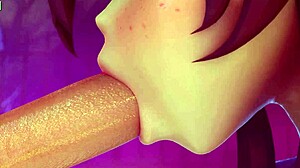 Hu Tao Sucking Cock With Wet Cum Facial