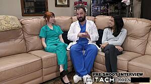 Ditria Rose spreads pierced nipples and natural tits while moaning with vibrator toy in solo masturbation session. She hits intense peaks.