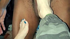 Busty Wife Alegra Works BBC with Mouth and Feet