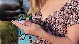 Wow, this 18yo stranger Alice Marin agreed to outdoor BDSM photos!