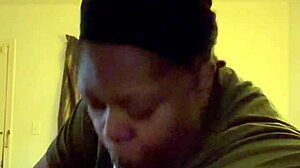 fat babe gives blowjob to giant cock on bed