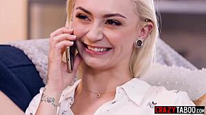 Sexy Blonde Babysitter Caught Jerking Off Feels Intense Emotions During Hardcore Fucking