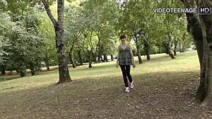 cute 18 year luna does a porno casting with dildo assfucking