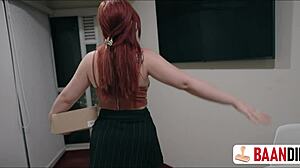 Redhead Agent Fucks Future Tenant Lesbian