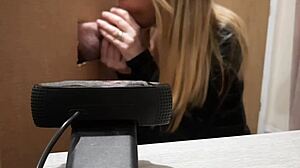 Old Mature Milf in Catsuit Deepthroat Gloryhole Cum in Mouth