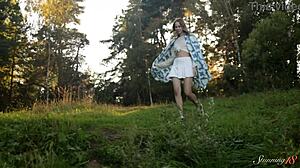 Teen Temptress Alice Flore Fingers Herself on Camping Day