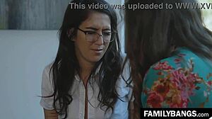 school step sisters have a crush with elena koshka and april o neil in glasses