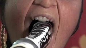 Bold domination: NT sub babe spanked, punished with dildo.