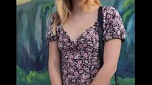 Wow, this 18yo stranger Alice Marin agreed to outdoor BDSM photos!