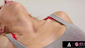 Pervert masseuse alix lynx gets face-fucked by shy big tits client in lesbian cunilingus.