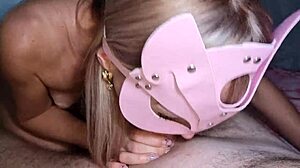 Hot lips MarthaBullles eagerly sucked the big cock until cum covered their hands.