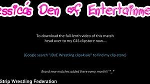 Chrissy Morgan vs Jess West in Strip-Wrestling Dildo Match