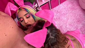 hey roxy lips and mary frost, join these bisexual rabbits in ffm threesome