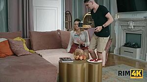 Rim4k ass eating looks great on this beautiful blonde