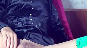 Asian Mature Wife Masturbates with Vibrator to Climax.